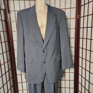 Hugo Boss 1881 Cerruti Metallizzato 100s Blue Gray Wool Suit